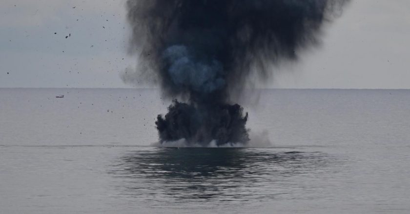 Balıkçıların bulduğu insansız deniz aracı imha edildi