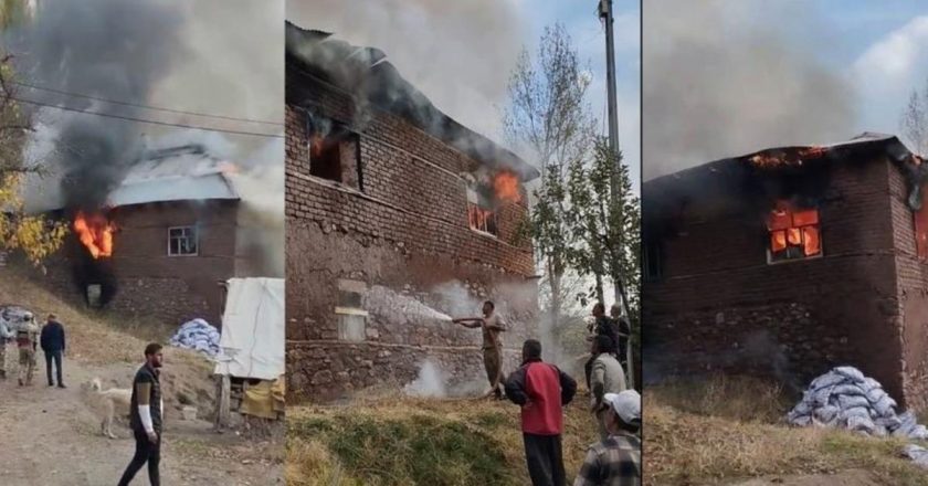 Hakkari’de 2 katlı toprak ev küle döndüGüncel Haberler
