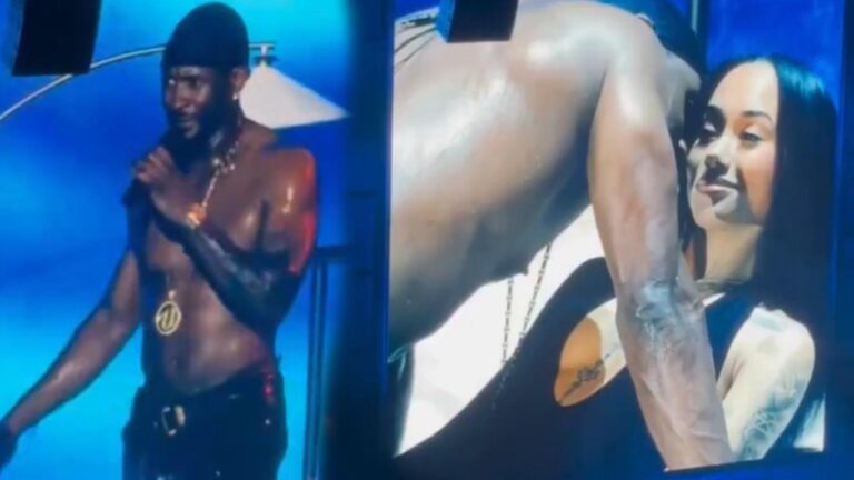 Usher kadın hayranını sahnedeki yatağa götürdü! Yakınlığını beğenmeyince…